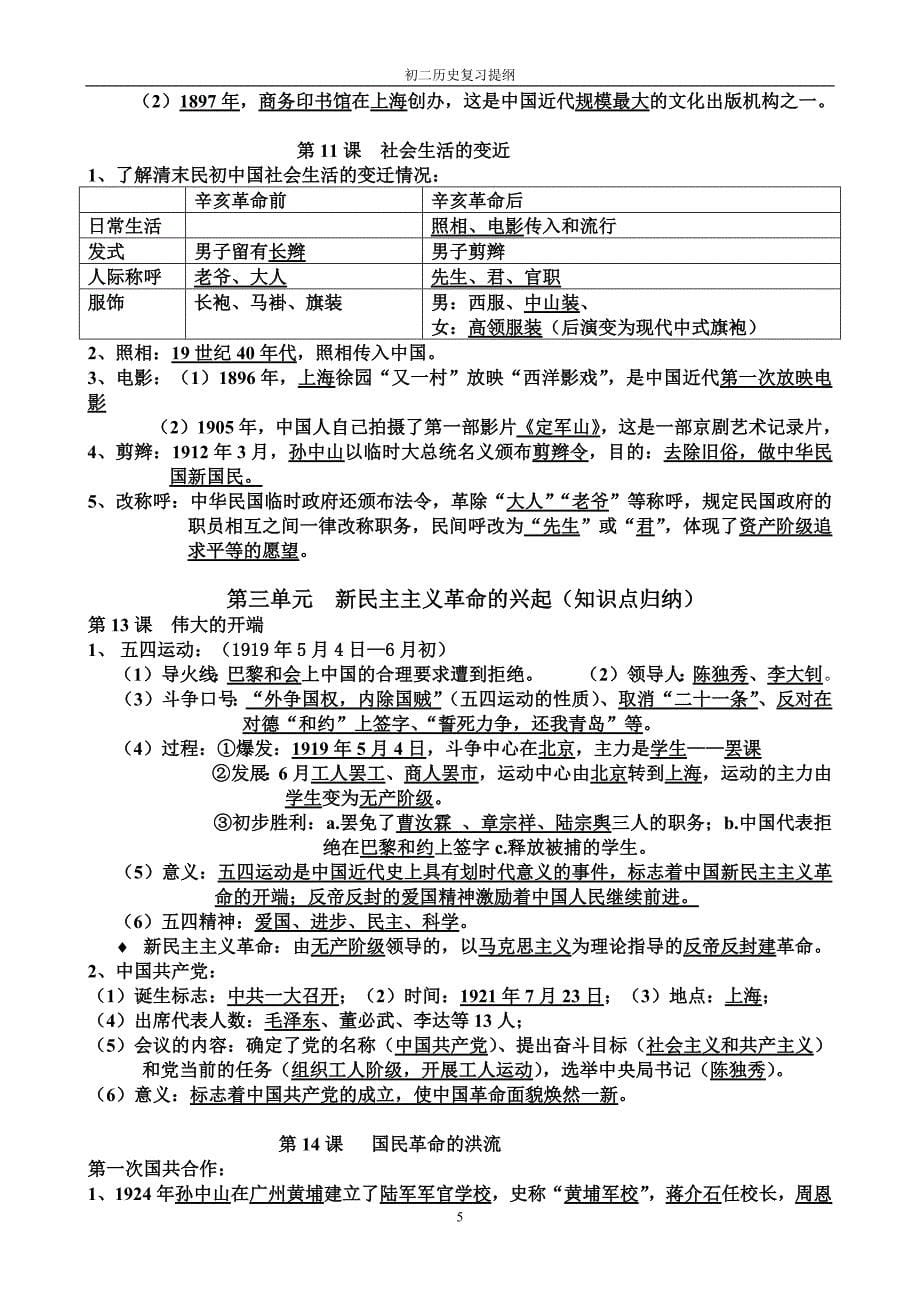 195编号八年级上册历史复习提纲(知识点)_第5页