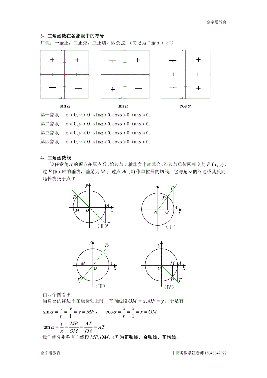 926编号高中数学必修4三角函数知识点归纳总结【经典】_第3页