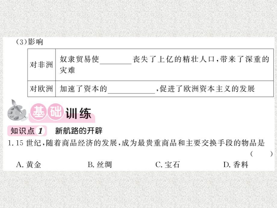 九年级历史上册 第四单元 近代的开端和新制度的确立 第13课 新航路的开辟与早期殖民掠夺课件 岳麓版_第4页