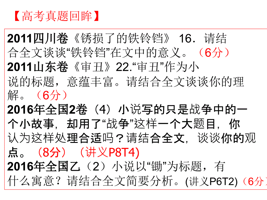 2018小说标题的含义、意蕴和作用课件_第3页