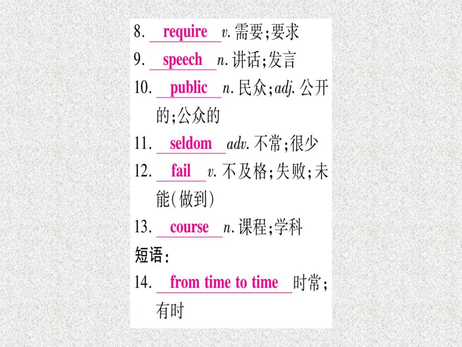 中考英语新目标版教材系统复习课件：17 九年级Units3-4_第4页