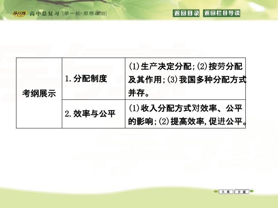 2016高三政治一轮复习课件必修一 经济生活 第三单元 收入与分配 第七课 个人收入的分配_第2页