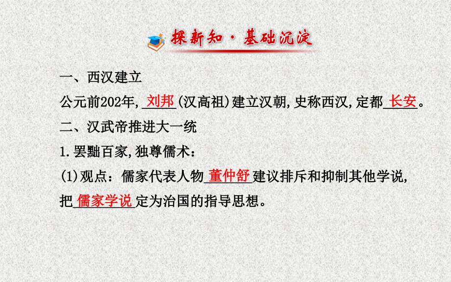 七年级历史上册 第三单元 大一统的秦汉帝国 15汉武帝推进大一统格局课件 北师大版_第2页