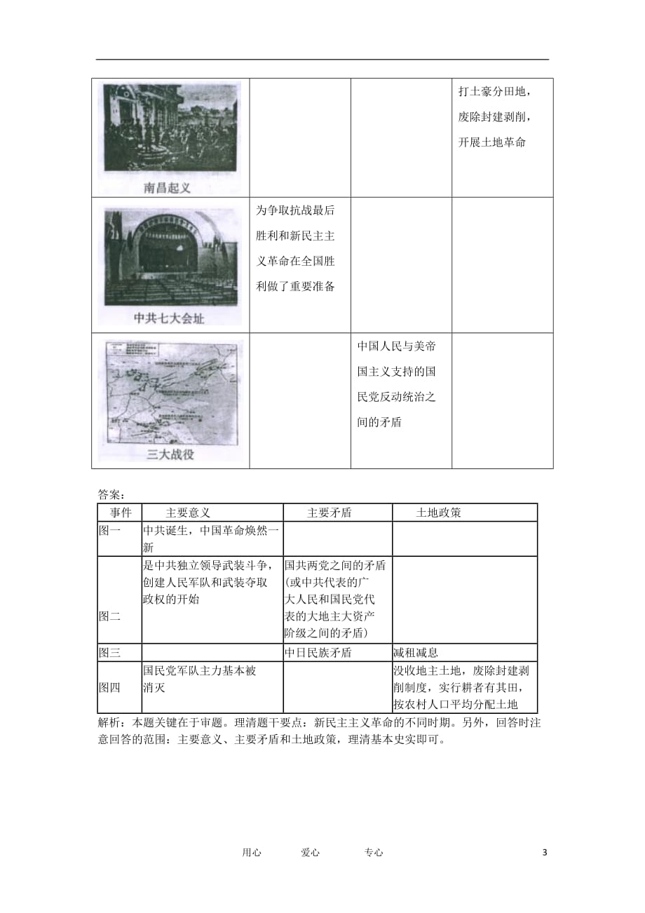 高考历史一轮专练 专题4 考点闯关 考点8 解放战争 岳麓必修1_第3页