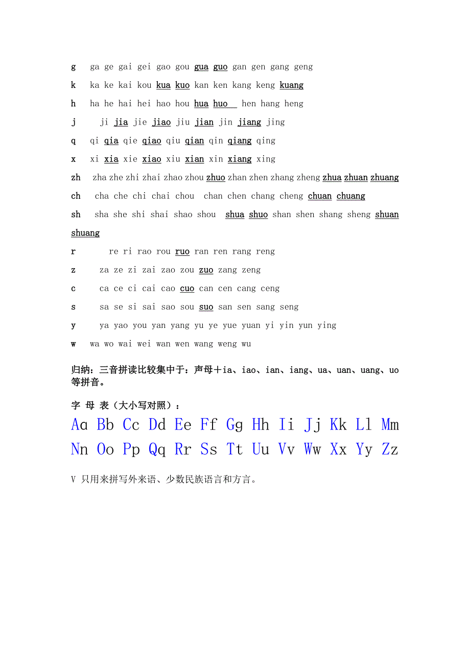 小学生一年级拼音字母表_第3页