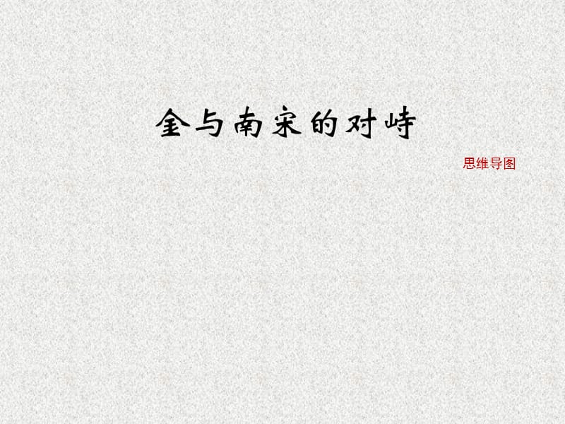 七年级历史下册 第二单元 辽宋夏金元时期：民族关系发展和社会变化 第8课《金与南宋的对峙》思维导图素材 新人教版_第1页