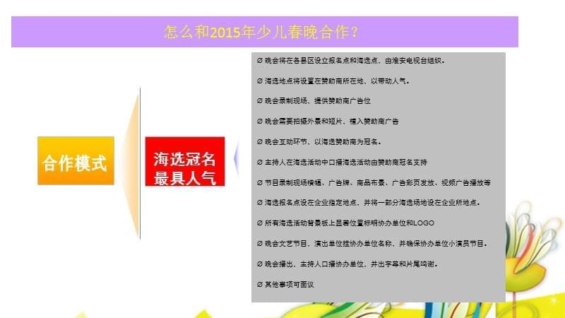 2015少儿春晚海选招商方案课件_第5页