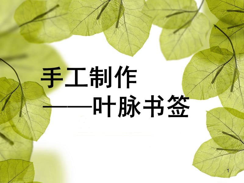 叶脉书签 （课堂PPT）_第1页