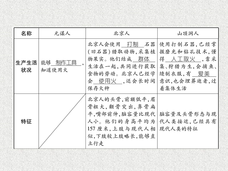 七年级历史上册 课时知识梳理 第1单元 史前时期 中国境内早期人类与文明的起源 第1课 中国早期人类的代表&ampamp;mdash;北京人课件 新人教版_第4页