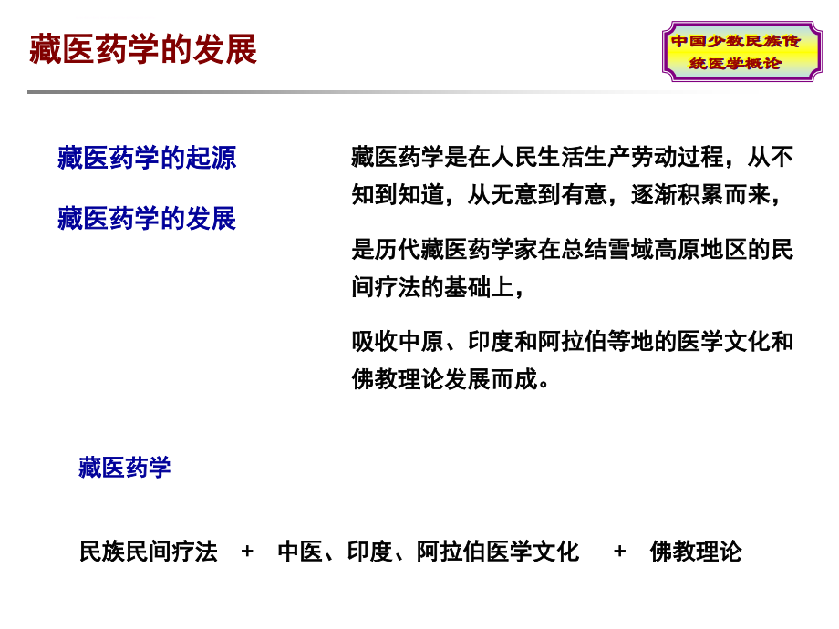 中国少数民族传统医学概论 第二章 藏族医药学选论课件_第3页