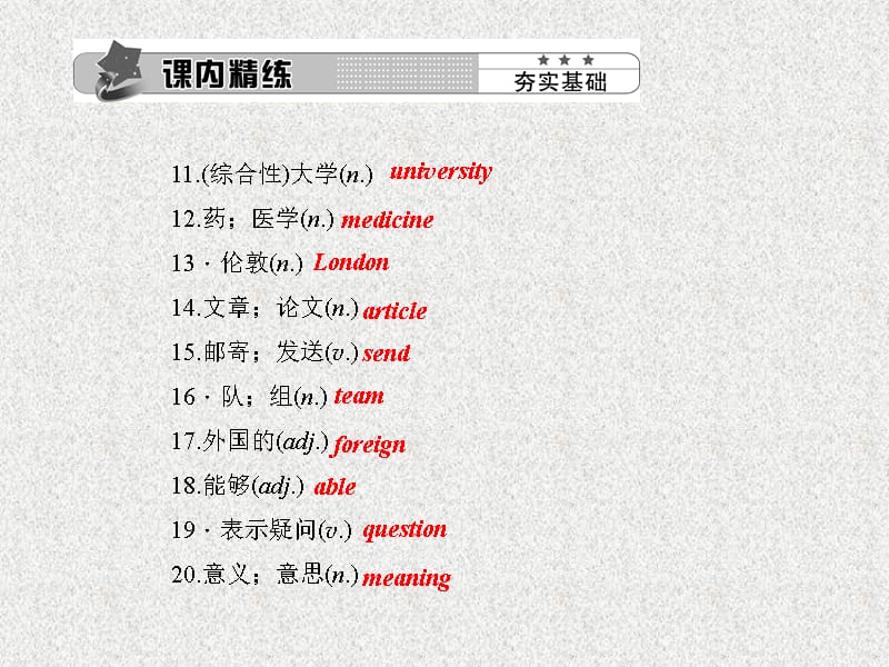 八年级《百分闯关》英语课件：Unit 6《I’m going to study computer science》单元基础知识复习（人教新目标版上册）_第3页