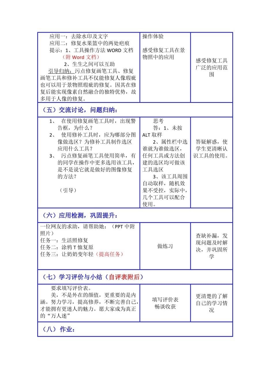 全国中小学信息技术课程教学大赛获奖案例 PhotoShop矫正图像瑕疵_第5页