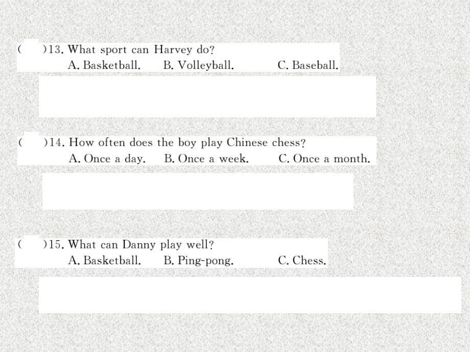 八年级英语外研版上册教学课件：Modules 3《Sports》单元综合与测试_第5页