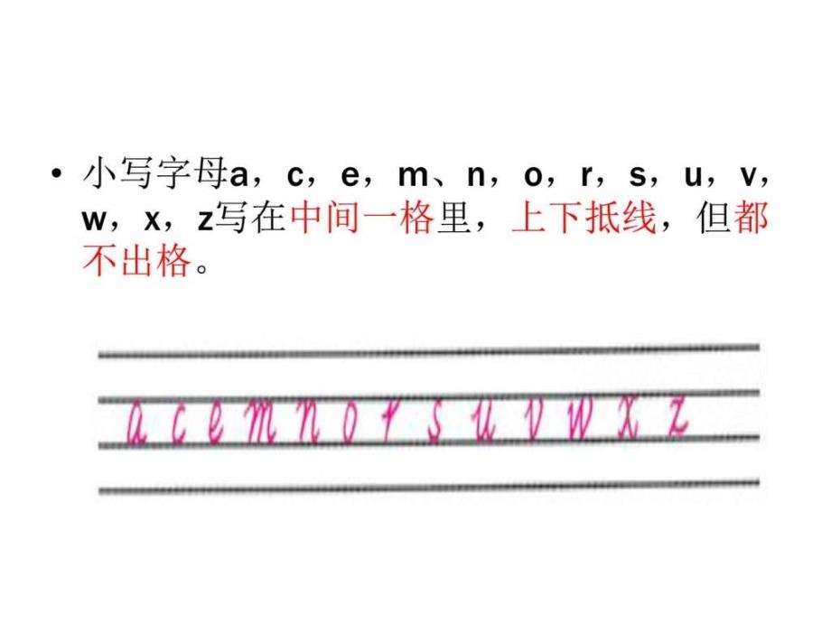 26个英文字母书写注意事项及笔顺动态演示课件_第4页