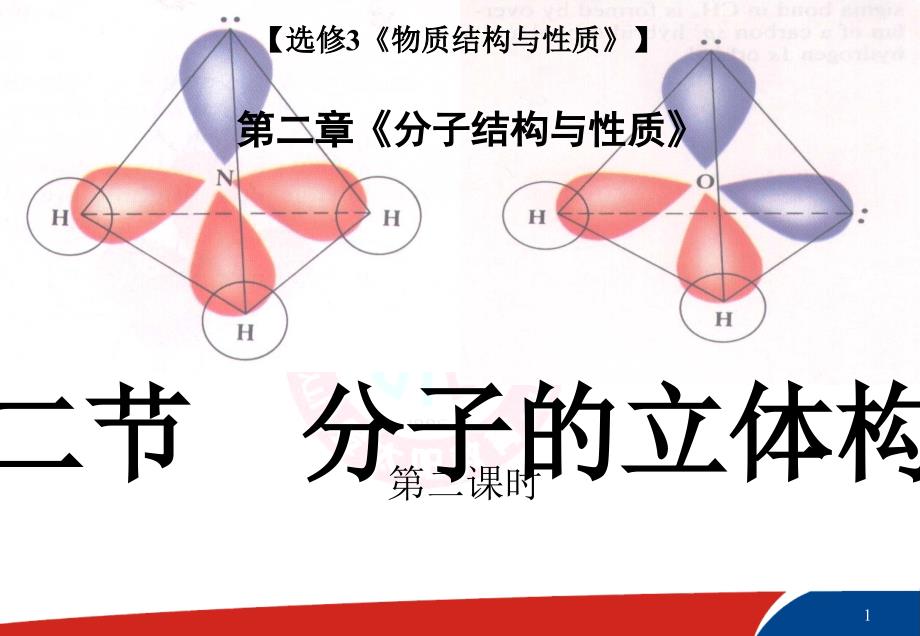 分子的立体结构2（杂化轨道理论）详解课件_第1页