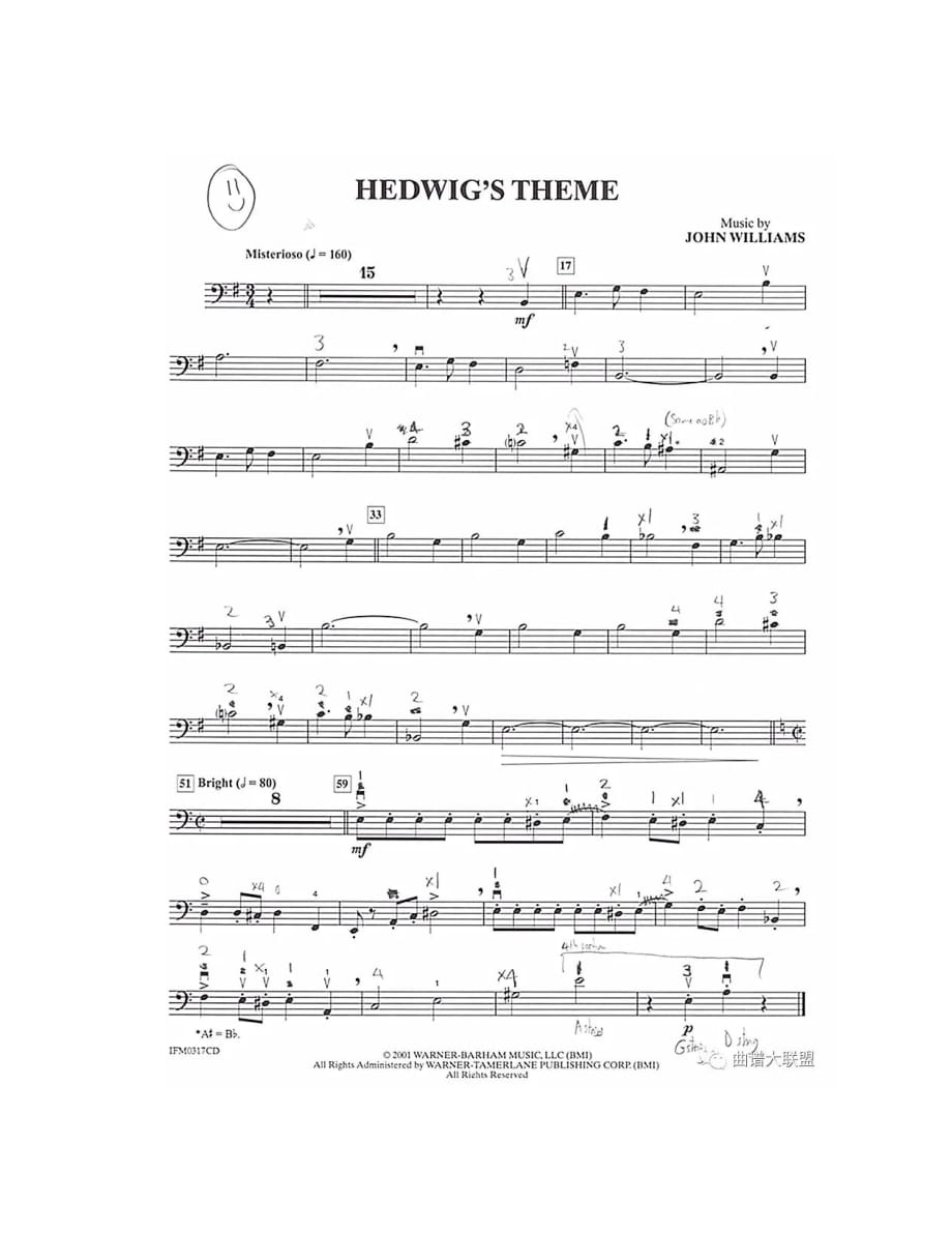 大提琴谱——《哈利波特》主题曲《海德薇变奏曲》（Hedwig'stheme)_第1页
