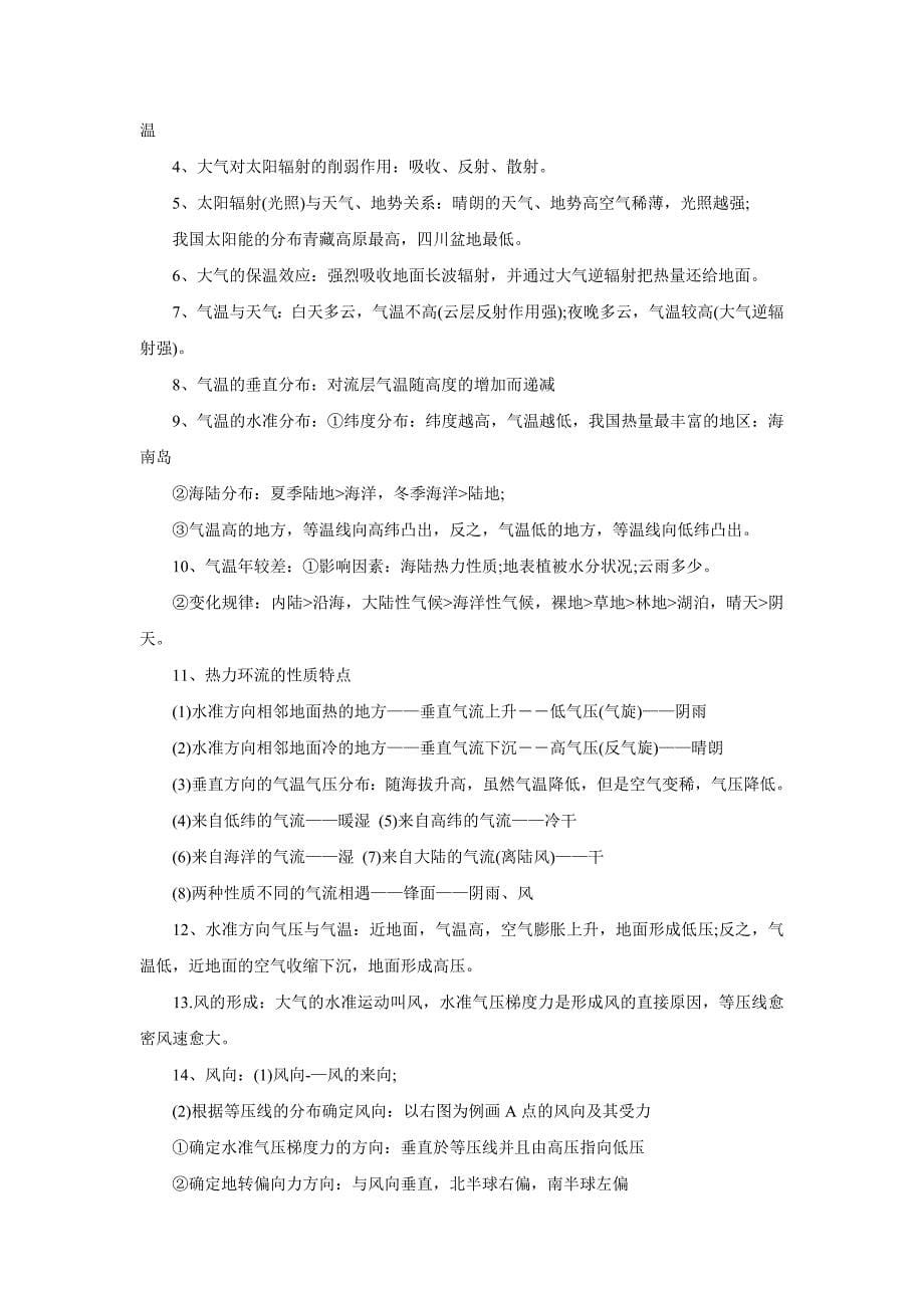 高中地理知识点高中地理必背考点全汇总.总结_第5页