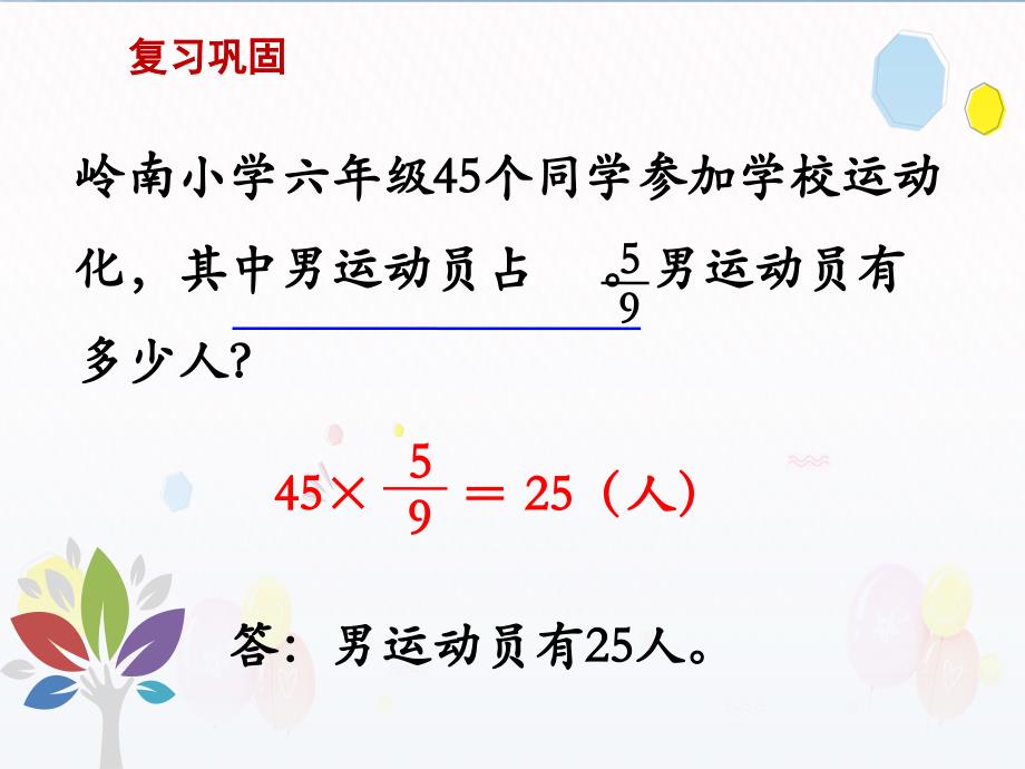 苏教版六年级上册数学教学课件第五单元分数四则混合运算第2课时稍复杂的分数乘法实际问题（1）_第2页