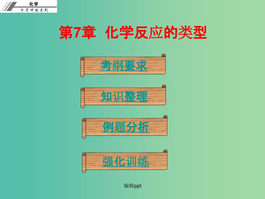 中考化学冲刺复习 第7章 化学反应的类型 新人教版_第1页