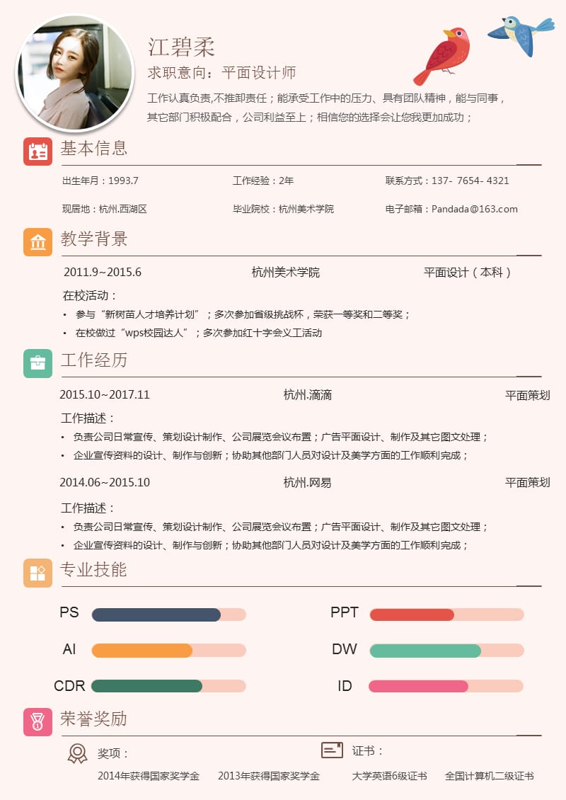 毕业生个人求职简历PPT模板 (37)_第2页