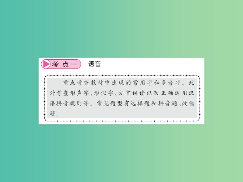 中考语文 第一部分 积累与应用 专题一 语音、汉字与书写_第2页