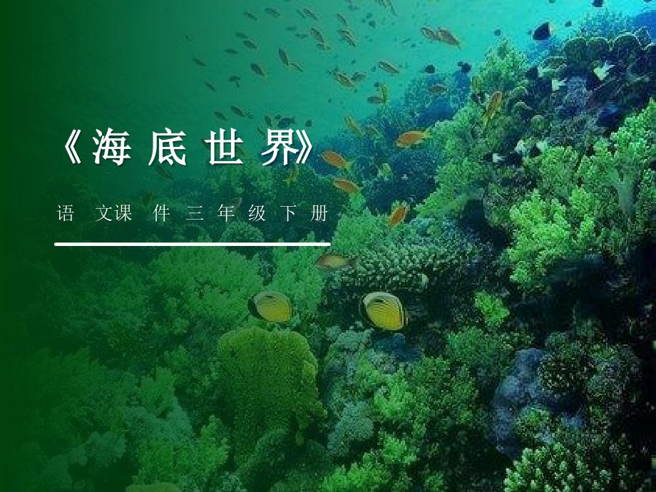 三年级语文下册《海底世界》授课-课件—人教部编版_第1页