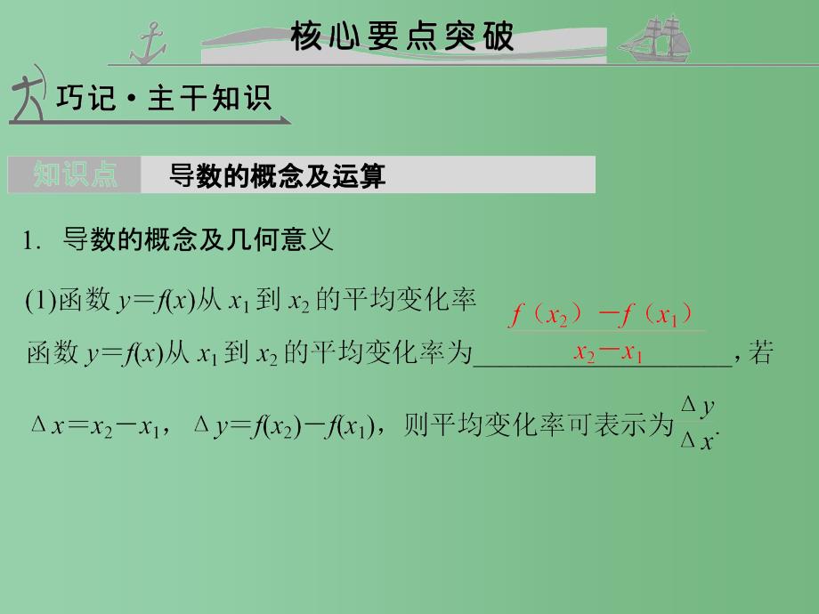 高考数学复习 第三章 第一节 导数的概念及其运算 文_第3页