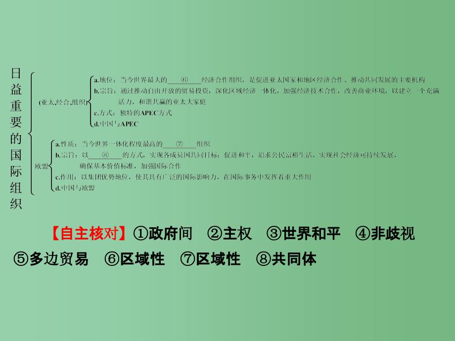 高考政治一轮总复习 专题3 日益重要的国际组织 新人教版必修3_第4页