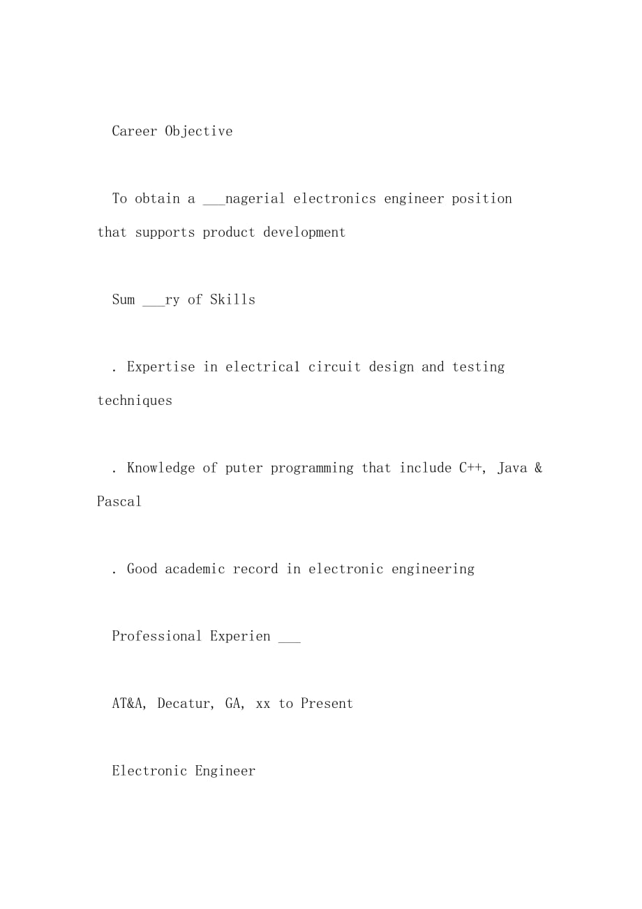 电子工程英语求职信_第4页