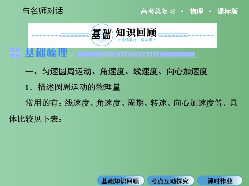 高考物理总复习 4.3圆周运动 新人教版必修2_第2页