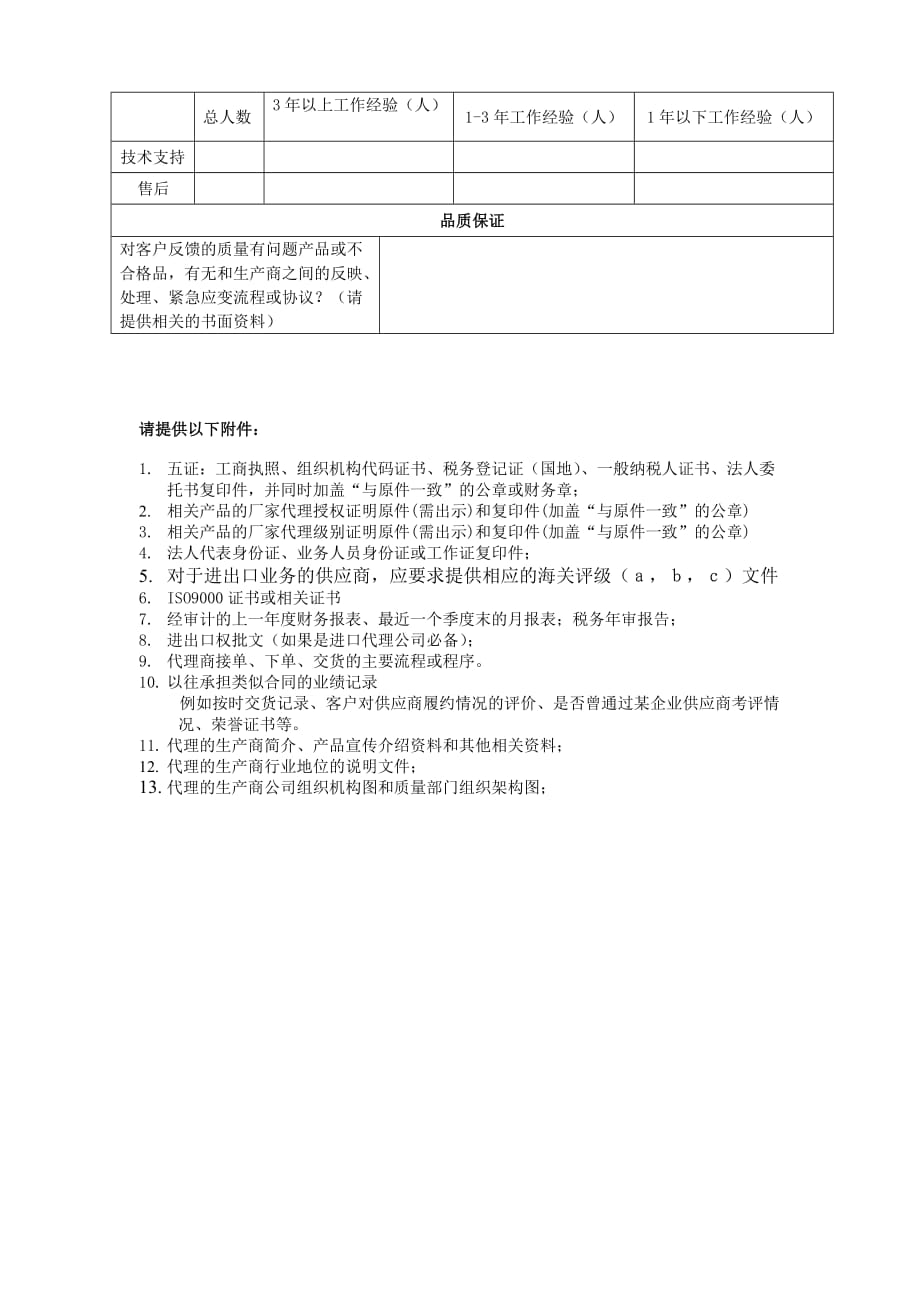 供应商基本资质调查表-代理商专用doc_第4页