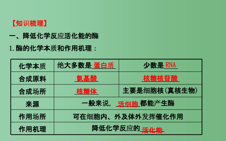 高三生物第一轮复习 第5章 第1-2节 降低化学反应活化能的酶 细胞的能量“通货”-ATP 新人教版必修1_第4页