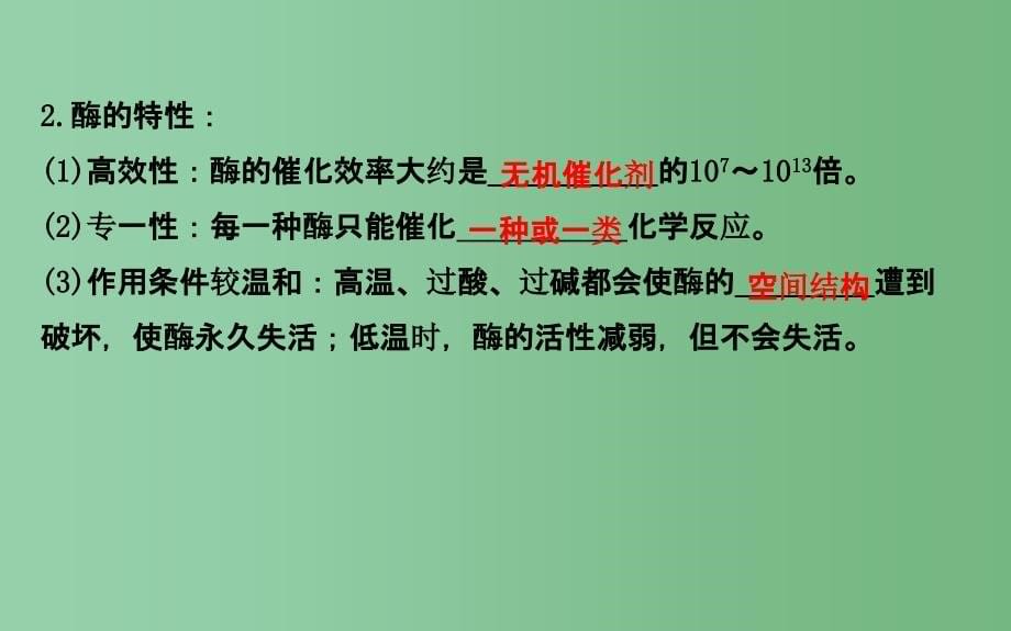 高三生物第一轮复习 第5章 第1-2节 降低化学反应活化能的酶 细胞的能量“通货”-ATP 新人教版必修1_第5页