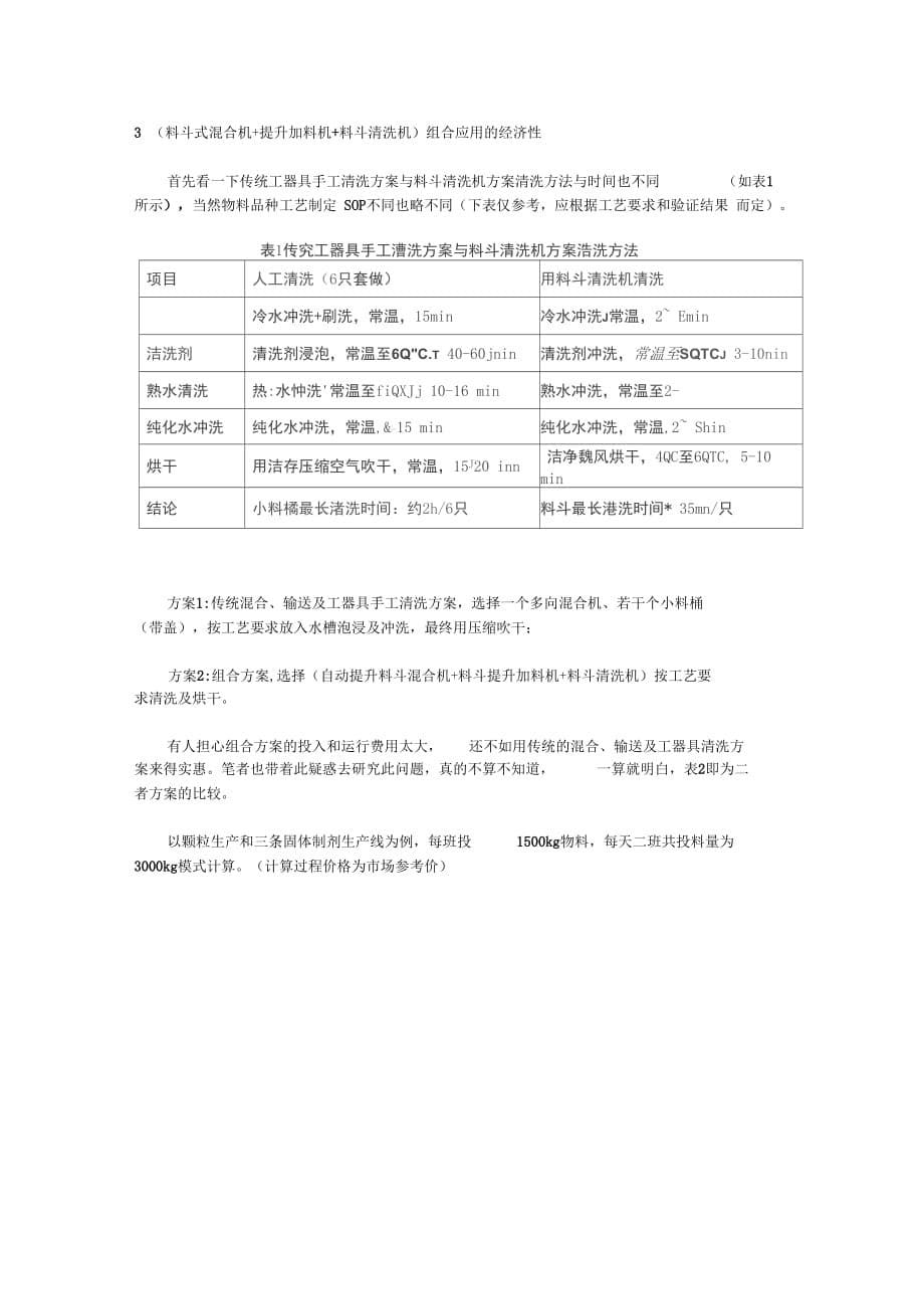 固体制剂生产中料斗式混合机、提升加料机与料斗清洗机_第5页