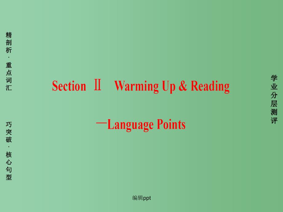 高中英语Unit1LivingwellSectionⅡWarmingUp&ampamp;Reading_LanguagePoints新人教版选修_第1页