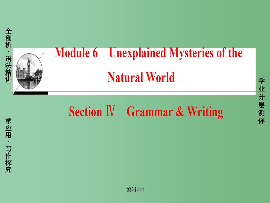 高中英语Module6UnexplainedMysteriesoftheNaturalWorldSectionⅣGrammar&ampamp;Writing外研版必修_第1页