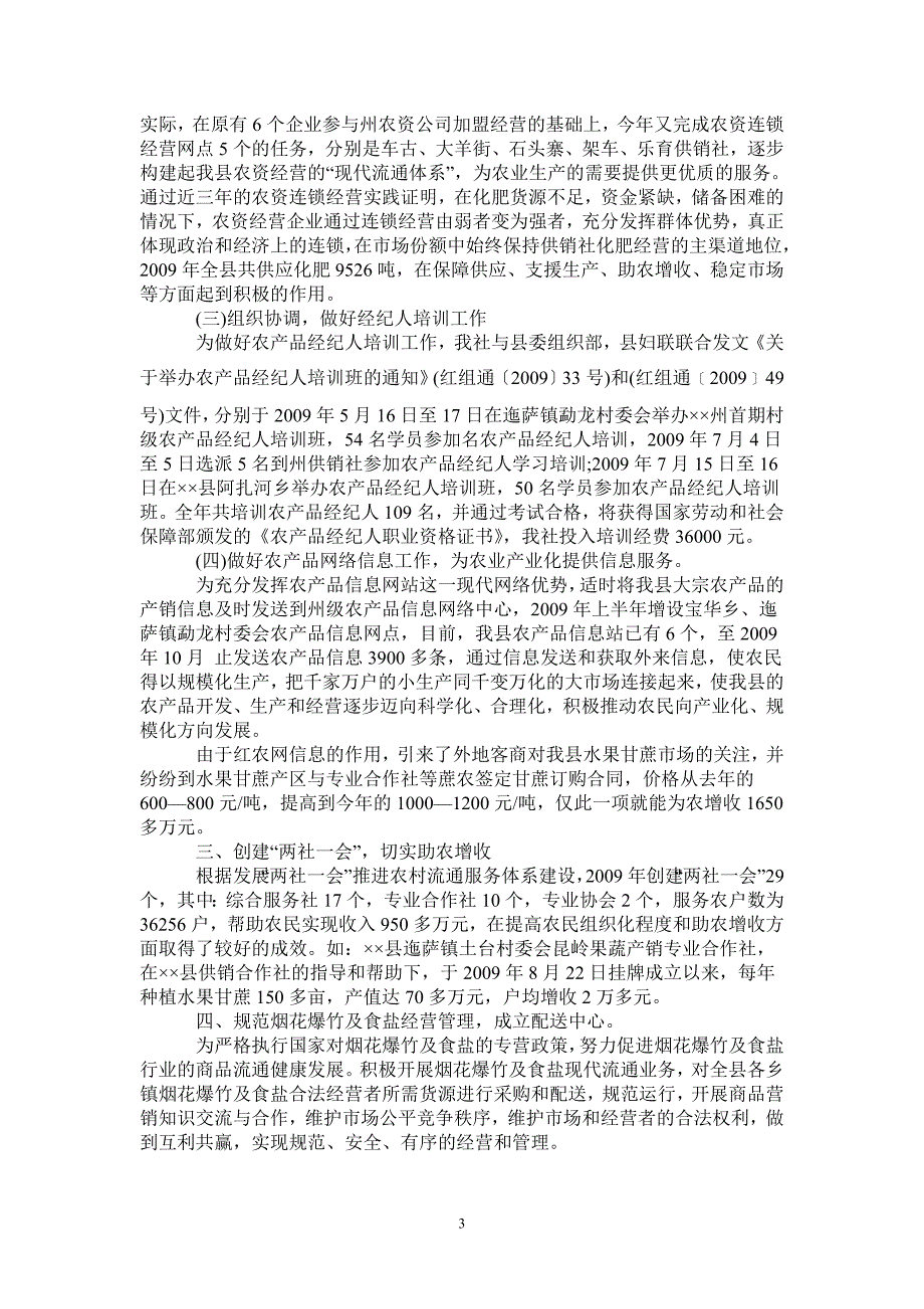 供销社2020年工作总结及2021年工作意见-2021-1-18_第3页