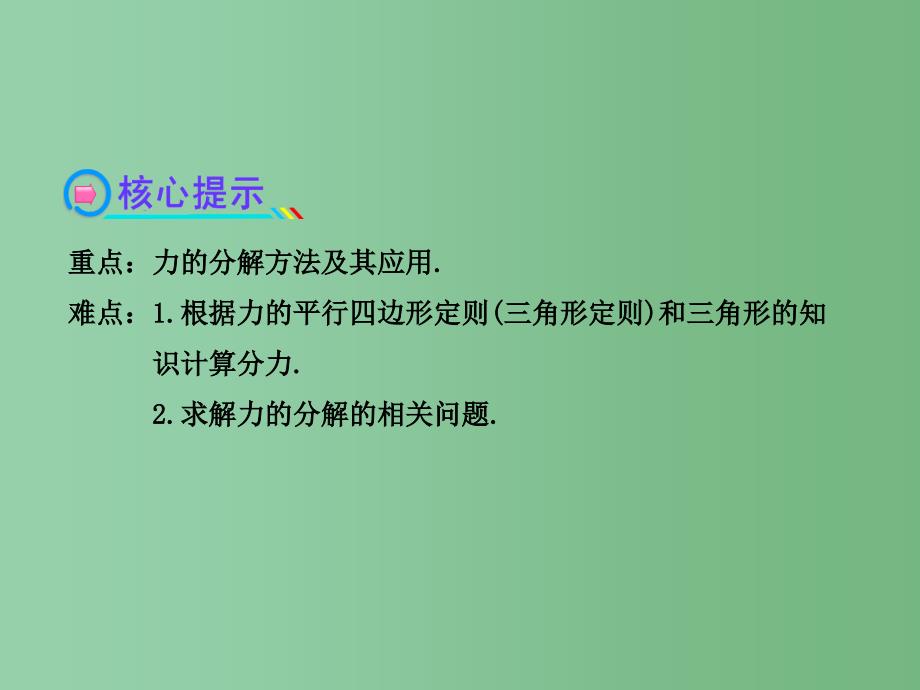 高中物理 4.2 力的分解（探究导学课型） 鲁科版必修1_第3页