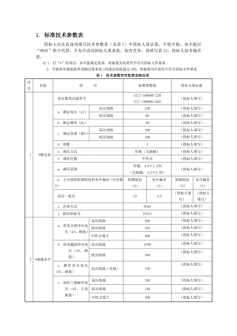 kV180MVA三相双绕组电力变压器高-低阻抗13专用技术规范_第3页