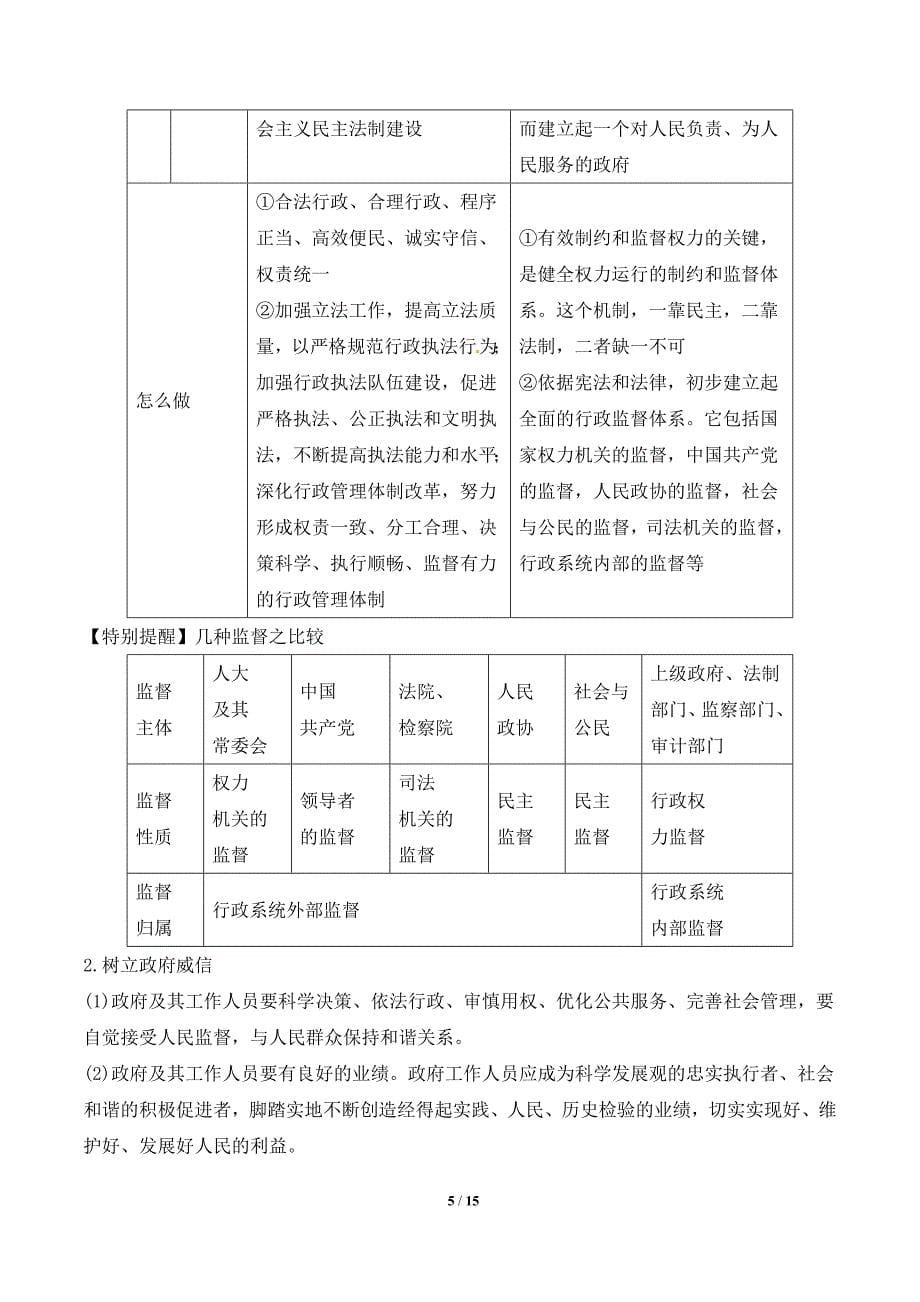 2019年高考政治考纲解读专题教学案_第5页