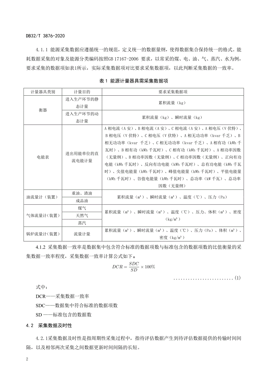 工业企业能耗大数据采集质量评价规程 江苏标准2020版_第2页