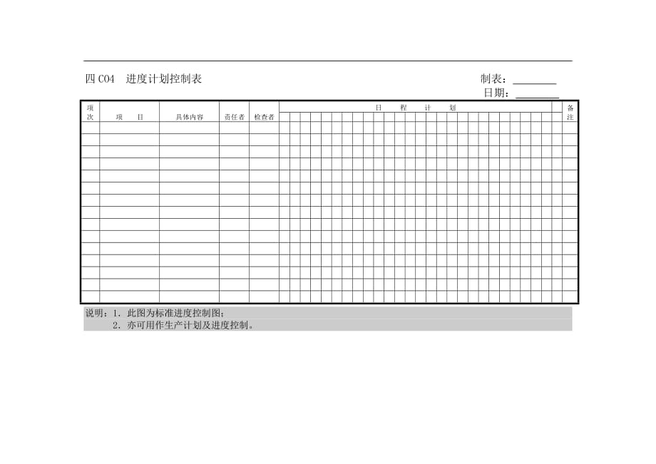 生产进度控制表汇编(8个doc)1_第1页