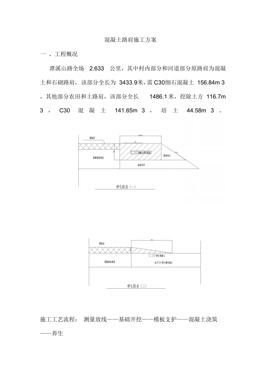 混凝土路肩施工方案10035_第1页