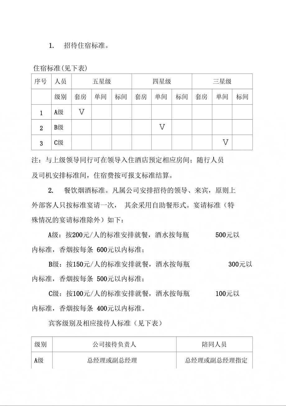 江西广银铝业有限公司业务招待管理办法(试行)_第5页