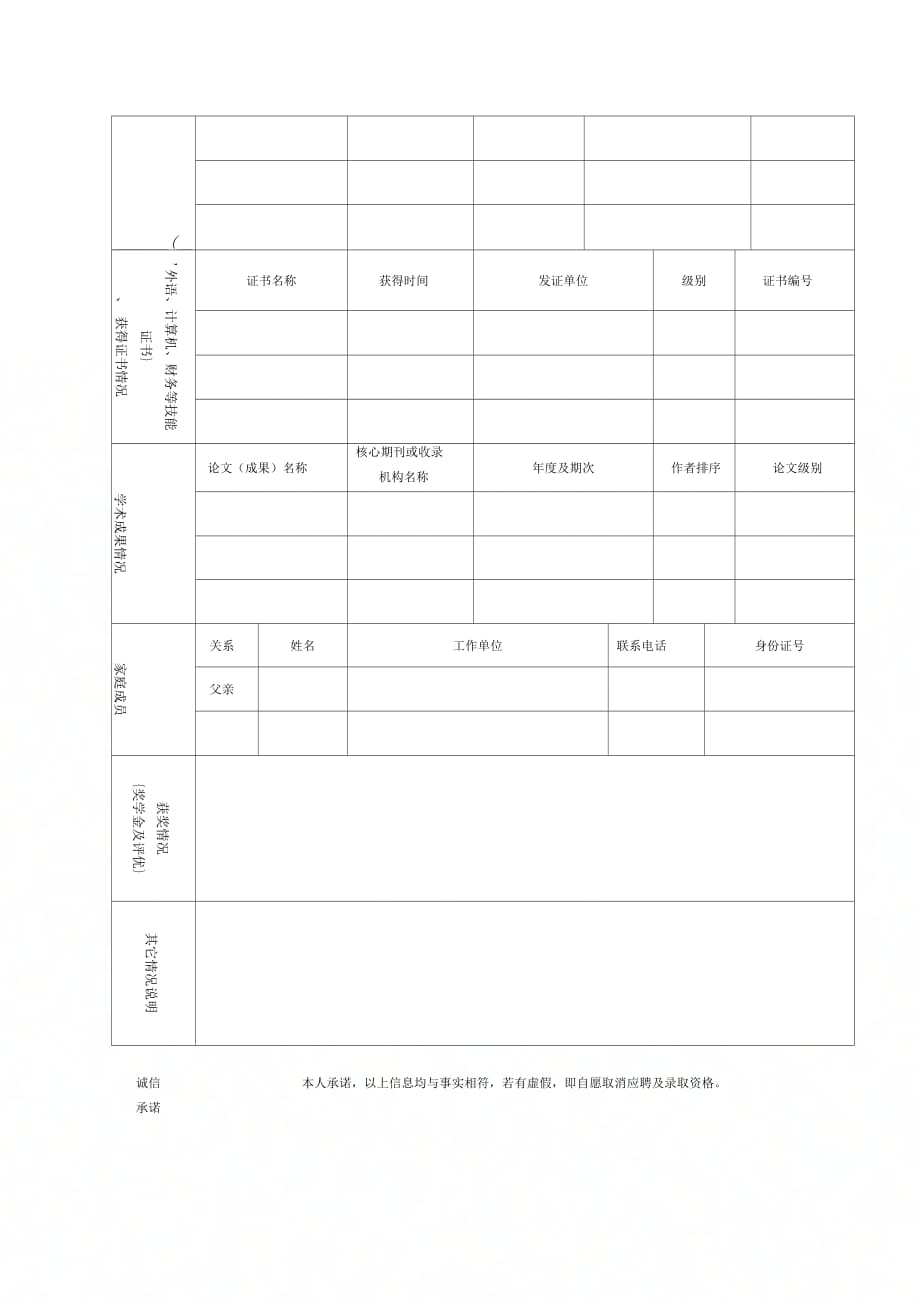 电气工程学院毕业生找工作各电力公司的报名表模板_第3页