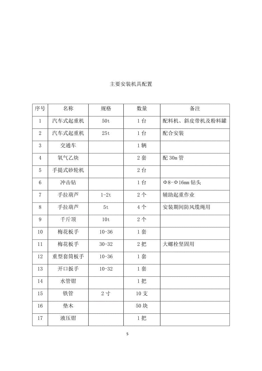 HZS120搅拌站安装专项施工方案（29页）_第5页