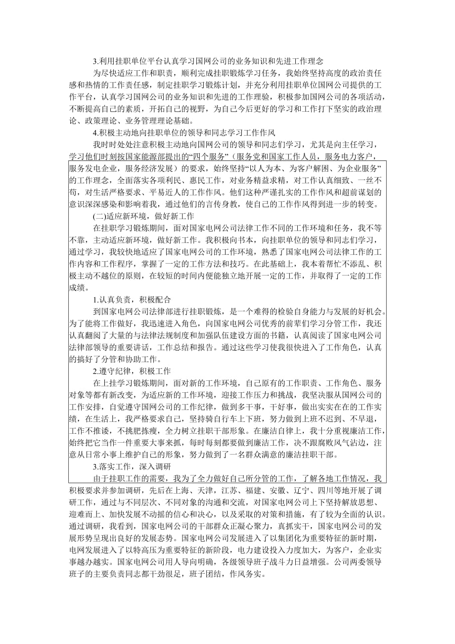 [电网公司挂职学习锻炼总结]_第2页