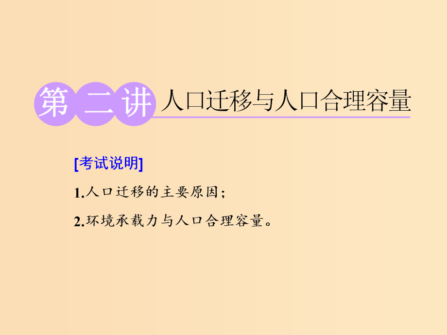 （江苏专用）202x版高考地理一轮复习 第二部分 第一单元 第二讲 人口迁移与人口合理容量_第1页