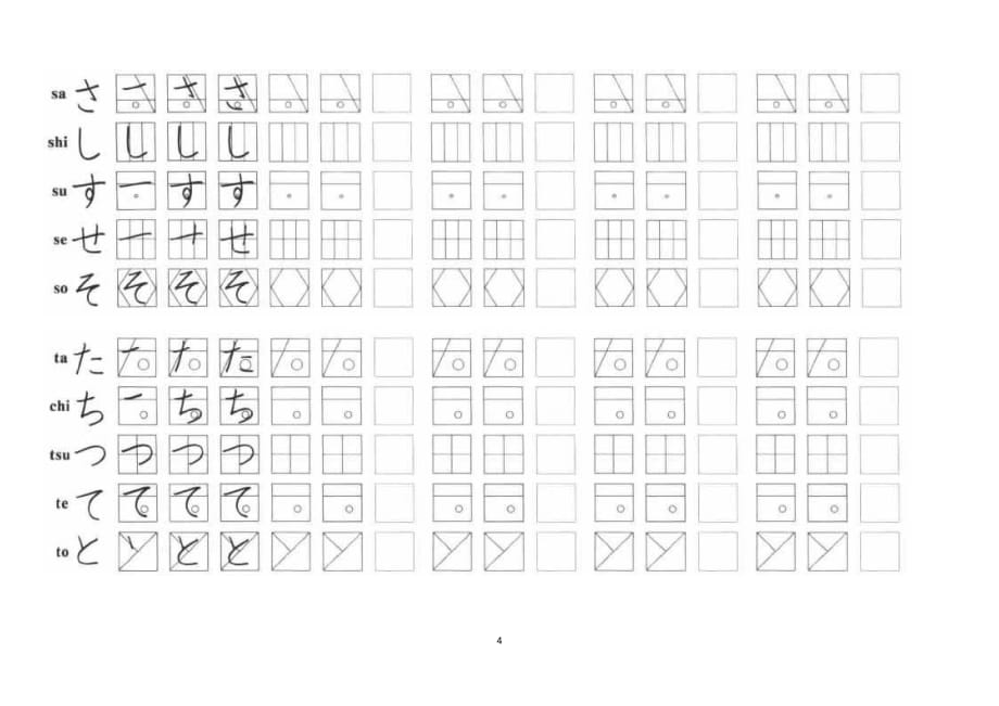 2021年整理初级日语标准五十音图手写体临摹字帖(无基础适用).doc_第4页