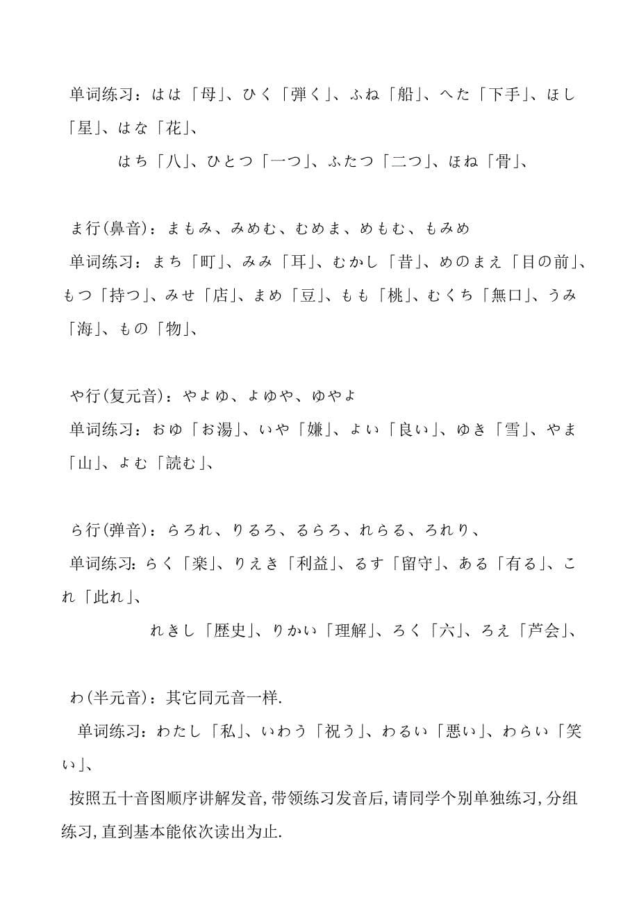 新编日语备课笔记(1册)_第5页